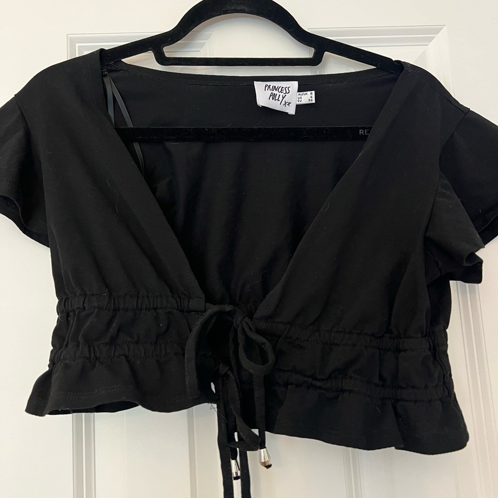 Princess Polly Black Tie top